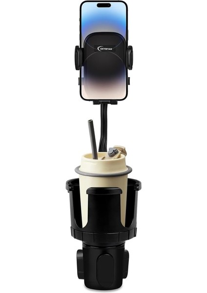 Bardak Tutucu Telefon Tutucu, Bardak Tutucu Genişletici Ayarlanabilir Taban ve 360° Dönüş, Çoğu Akıllı Telefona Uygun, Bardak Tutucu Telefon Tutucu ve Araç Telefonu Montajı (Yurt Dışından)