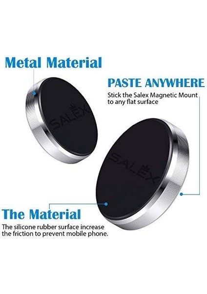 Düz Manyetik Bağlantılar 3'lü Paket. Araç Kontrol Paneline, Duvara, Aynaya, Kamyona, Masaya Gümüş Cep Telefonu Tutacağı. Mobil Cihazlar, Tabletler ve 13,3 Inçe Kadar Akıllı Telefon (Yurt Dışından) fırsatları
