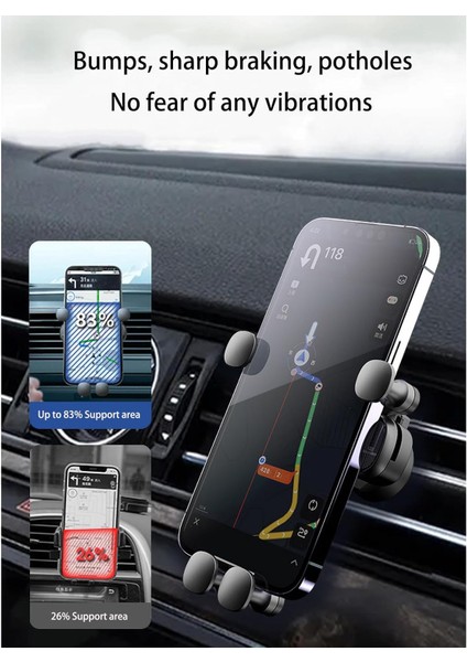 Yükseltme Yeni Telefon Tutucu Araç Havalandırması - Daha Geniş Yaylı Kelepçe Havalandırma Cep Telefonu Montajı Araba Için 360° Döndürme Eller Serbest Otomobil Beşik Klipsi Iphone, (Yurt Dışından) indirimleri