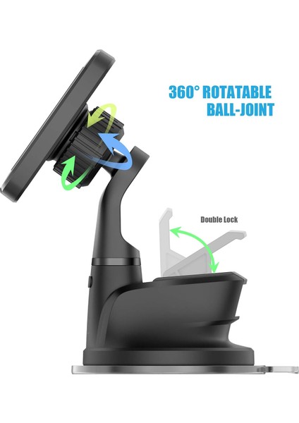 Güçlü Gösterge Paneli Jelli Cep Telefonları Için Gösterge Paneli Montajı, Evrensel Manyetik Araç Montaj Tutucu, Ön Cam Montajı ve Gösterge Paneli Montaj Tutucusu – (Yeni Dikdörtgen (Yurt Dışından) modelleri