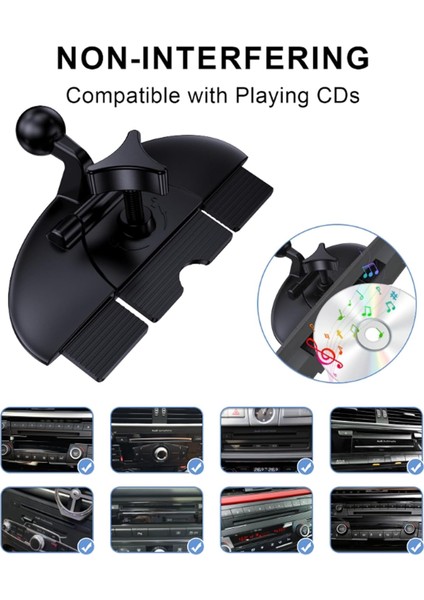 Evrensel Yedek CD Yuvası Montajı, Güçlü CD Çalar Telefon Montajı, Sağlam 17,2 mm Küresel Mafsal ve CD Telefon Tutucu Için Dostu Silikon Pedler, Manyetik Montaj, Gps Montajı (Yurt Dışından)