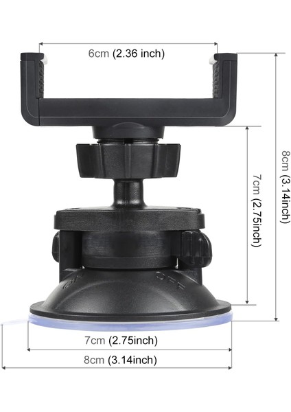 Ön Cam ve Kontrol Paneli Için Evrensel Araç Telefonu Tutacağı Montajı Iphone/galaxy/huawei/xiaomi/sony/htc/google ve Diğer Akıllı Telefonlar Için Vantuz Tabanlı 360 Derece Dönen Ma (Yurt Dışından) modelleri