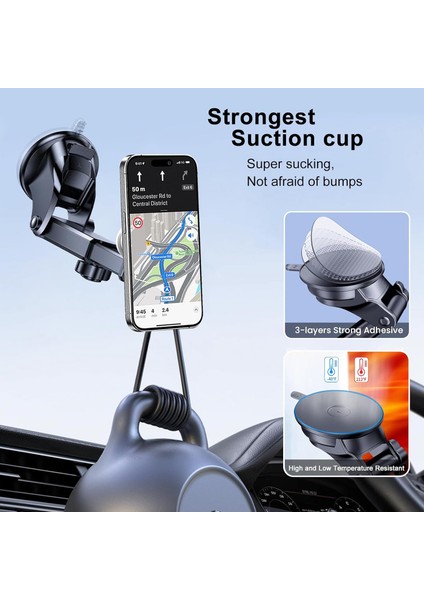 Pop Soket Için Araç Montaj Aparatı, Popsocket ile Uyumlu Kontrol Paneli Ön Cam Araç Telefonu Tutacağı, Güçlü Vantuz Araç Telefonu Montaj Aparatı Pop Grip'li Tüm Akıllı Telefonlara (Yurt Dışından)