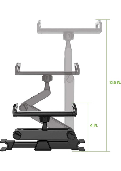 Araba Arka Koltuk Kafalığı Için Çift Ayarlanabilir Telefon Tutucu ve Tablet Bağlantısı Apple Ipad, Air, Pro, Mini, Iphone'lar, Samsung Galaxy, Google Piksel, Moto, Tabletler ile Uy (Yurt Dışından)