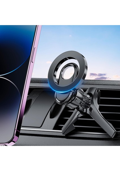 Magsafe Araç Montajı Için, Havalandırma Için Mıknatıslı Araç Telefonu Tutucu [360 Dönme] Sarsıntı Önleyici Manyetik Araç Telefonu Montajı Fit iPhone 15 14 13 12 Pro Max, Samsung (Yurt Dışından)