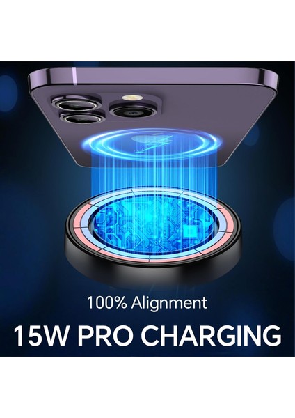 Magsafe Araç Şarj Aleti Için iPhone Kablosuz Araç Şarj Aleti 【havalandırma + Gösterge Paneli + Duvar 】iphone 15 Pro Max 14 13 12 Plus'a Uygundur Magsafe Araç Şarj Cihazı Araç Monta (Yurt Dışından)