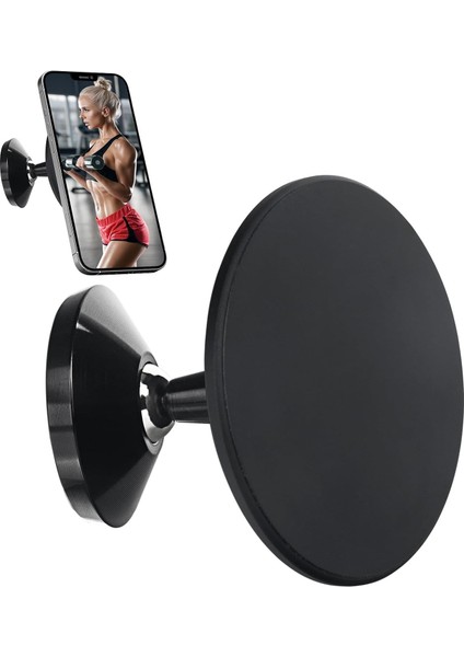 Spor Salonu Manyetik Telefon Tutucu - Spor Salonu Için Kullanımı Kolay Manyetik Cep Telefonu Duvara Montaj Tutucu - Çift Taraflı Mıknatıslı Araç Montajlı Manyetik Telefon Tutucu - (Yurt Dışından)