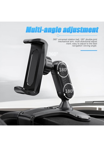 Araç Telefonu Tutucu Montajı, Ön Panelde Klipsli Dikiz Aynası, 360 Derece Dönebilen Cep Telefonu Standı, Ultra Sağlam ve Kaymaz, Iphone, Samsung, Tüm Akıllı Telefonlarla Uyumlu (Yurt Dışından) modelleri