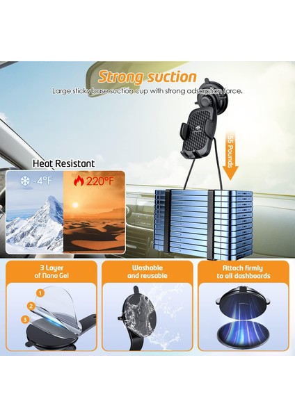 Araba Için Evrensel Gösterge Paneli Telefon Tutucu, Cep Telefonları Için Araba Için Telefon Montajı (Yeni Yükseltilmiş Havalandırma Kilitleri) (Yurt Dışından) modelleri