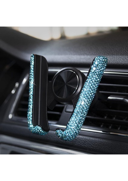 Bling Cep Telefonu Tutucu, Bir Havalandırma Tabanı Daha ile Evrensel 360° Ayarlanabilir Araç Telefonu Montajı, Kontrol Paneli ve Havalandırma Için Kristal Araba Iç Dekorasyonu - So (Yurt Dışından)