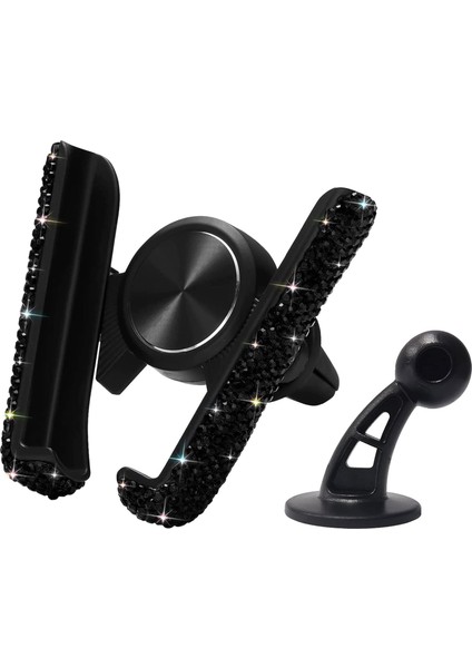 Araç Havalandırması Için Telefon Bağlantısı, Bling Araç Telefonu Tutucu, 360° Ayarlanabilir Oto Araç Standı Telefon Tutucu, Evrensel Mini Araba Dash Havalandırma Otomatik Telefon B (Yurt Dışından)