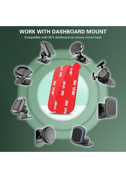 Paket Dikdörtgen Isı Direnci Çift Taraflı Bant 3m Vhb Etiket Pedleri Manyetik Kontrol Paneli Için Yapışkan Yapışkan Değiştirme Dash Için Araç Montaj Tutacağı Tabanı Mıknatıslı Tele (Yurt Dışından) fırsatları