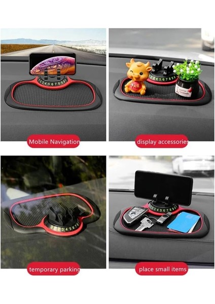 Çok Işlevli Araç Kaymaz Mat Otomatik Telefon Tutucu, Araç Telefonu Montaj Silikon Araç Pedi Mat, Arabada Telefon Tutucu ile Evrensel Çok Fonksiyonlu Araç Kontrol Paneli Mat, Telefo (Yurt Dışından) fırsatları
