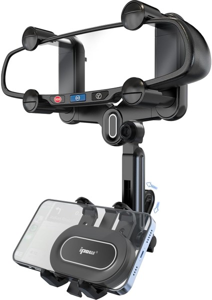 Araç Için Dikiz Aynası Telefon Tutacağı, Siyah, iPhone ile Uyumlu (Yurt Dışından)