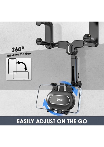 Araç Için Dikiz Aynası Telefon Tutacağı, Siyah, iPhone ile Uyumlu (Yurt Dışından) fırsatları