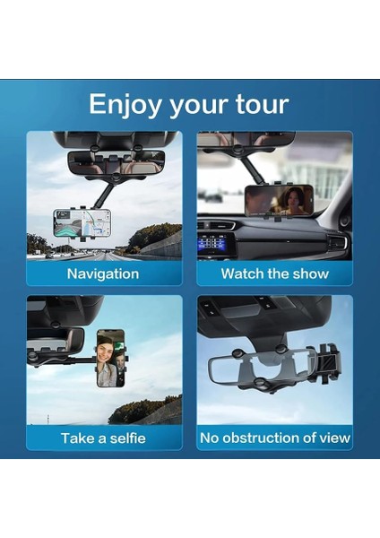 Magsafe Için Dikiz Aynası Araba Için Telefon Tutucu, Döndürülebilir ve Geri Çekilebilir Araç Telefonu Tutucu Montajı 2024 Yükseltilmiş 360° Dikiz Aynası Telefon Tutucu Pro Klip Iph (Yurt Dışından) modelleri