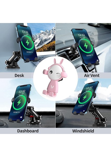 Iphone Için Araç Montajı Sevimli, Havalandırma Panosu Için Kawaii Eller Serbest Havalandırma Telefon Tutucu iPhone 12 Pro Max/xr/xs/x/11/8/7 Plus/6s/samsung S20 Ultra/note 10/s8 Pl (Yurt Dışından) fırsatları