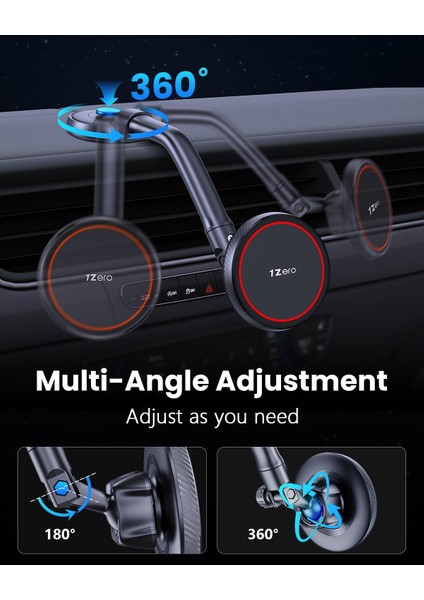 Magsafe Araç Montajı Için, Esnek Uzun Kol Gösterge Paneline Sopa Ön Cam Dikiz Aynası Çizgi Yapışkanlı Manyetik Telefon Tutucu Eller Serbest iPhone 15 14 13 12 Pro Max Plus Mini Mag (Yurt Dışından)