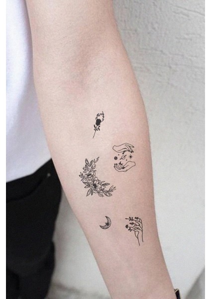 Minimal Magic Tattoo Kol Geçici Dövme Şık Moda Aksesuar El,kol,bilek,göğüs Dövme,tattoo