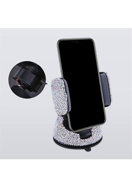Bling Araç Telefonu Tutucu, 360° Ayarlanabilir Kristal Otomatik Telefon Montajı Evrensel Yapay Elmas Araç Standı Telefon Tutucu Ön Cam Kontrol Paneli ve Hava Çıkışı Için Araç Akses (Yurt Dışından) modelleri