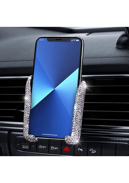 Bling Araç Telefonu Tutucu, 360 Derece Ayarlanabilir Yapay Elmas Araç Telefonu Montajı, Evrensel Araç Kontrol Paneli Havalandırma Araç Standı Telefon Tutucu, Kadınlar ve Kız Için A (Yurt Dışından) modelleri