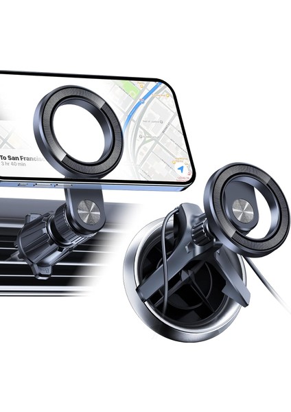Magsafe Vent Telefon Montajı[yuvarlak Havalandırma Çözümü] ile Uyumlu Araba Için Manyetik Telefon Tutucu (Yurt Dışından)