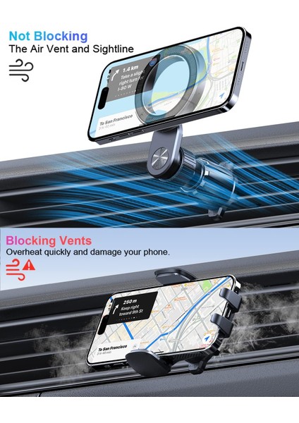 Magsafe Vent Telefon Montajı[yuvarlak Havalandırma Çözümü] ile Uyumlu Araba Için Manyetik Telefon Tutucu (Yurt Dışından) modelleri