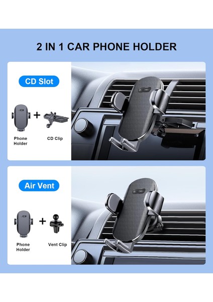Araç Telefonu Tutacağı, Evrensel CD Telefon Bağlantısı ve Havalandırma Klipsi, Eller Serbest Otomobil Cep Telefonu Standı, Tüm iPhone ve Android Cep Telefonlarıyla Uyumlu Araba Içi (Yurt Dışından) fırsatları