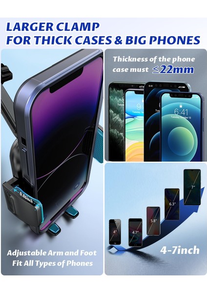 Araç Telefonu Tutucu - iPhone 14 Pro Max, Samsung Galaxy S21, Lg V60 Thinq ve Daha Fazlası Için 5'i 1 Arada Eller Serbest Montaj Bağlantısı (Yurt Dışından) modelleri