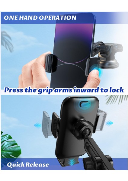 Araç Telefonu Tutucu - iPhone 14 Pro Max, Samsung Galaxy S21, Lg V60 Thinq ve Daha Fazlası Için 5'i 1 Arada Eller Serbest Montaj Bağlantısı (Yurt Dışından) fırsatları