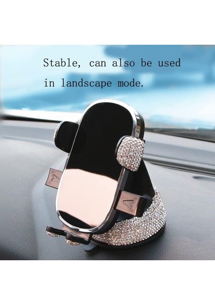 Güçlü Vantuzlu Bling Bling Araç Telefonu Tutucu, Yapay Elmas Yerçekimi Kontrol Paneli Telefon Bağlantısı, iPhone ve Akıllı Telefonlarla Uyumlu Eller Serbest Havalandırmalı Telefon (Yurt Dışından) modelleri