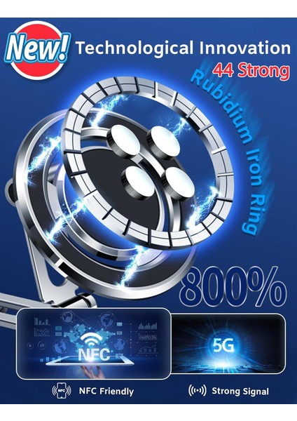 Egxcfl Alaşımlı Katlanır Manyetik Araç Telefonu Tutucu Kontrol Paneli Cep Telefonu Montajı 360° Döndürülebilir, 10 cm Uzatma 44 Süper Güçlü Mıknatısı Yükseltme】 Yapışkan, Her Telef (Yurt Dışından) fiyatları