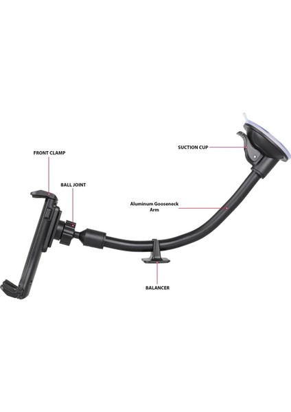 Mükemmel Parça Araç Telefonu Tutucu - Arabanız Için 360° Evrensel Cep Telefonu Tutucu Montajı, Araba Için Telefon Standı, Ön Cam Cep Telefonu Araç Montajı, Cep Telefonu ve Gps Için (Yurt Dışından) modelleri