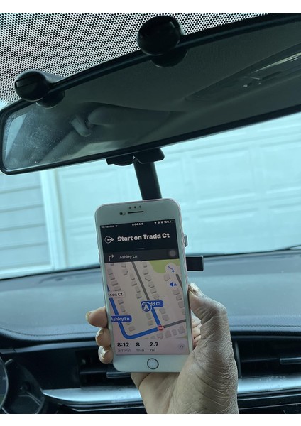Gratiam 360° Dikiz Aynası Telefon Tutucu, Evrensel Dönebilen ve Geri Çekilebilir Araç Telefonu Tutucu, Tüm Telefonlar ve Araba Için Çok Fonksiyonlu Araç Dikiz Telefon Montaj Standı (Yurt Dışından)