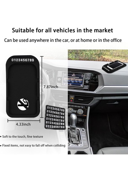 Araba Kontrol Paneli Telefon Tutacağı, Plakalı Kaymaz Çift Oluklu Otomatik Cep Telefonu Ped Matı, Tüm Akıllı Telefonlar, Gps Cihazları ve Daha Fazlası Için Evrensel Araç Telefonu M (Yurt Dışından) fiyatları