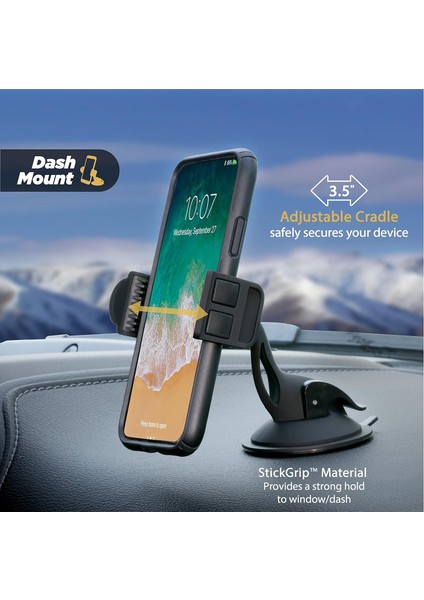 Hdvm-1 Mobil Cihazlar Için 3'ü 1 Arada Evrensel Havalandırma ve Vantuz Montajı | Stickgrip Tabanı ve Havalandırma Klipsleri Dahildir (Yurt Dışından) modelleri