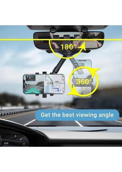 Satismoon Araç Telefonu Tutucu, Satismoon Cep Telefonu Tutucu, Satismoon Dikiz Aynası Telefon Tutucu, Satismoon Çok Fonksiyonlu 360° Araç Dikiz Aynası Telefon Tutucu, Döndürülebili (Yurt Dışından) fırsatları
