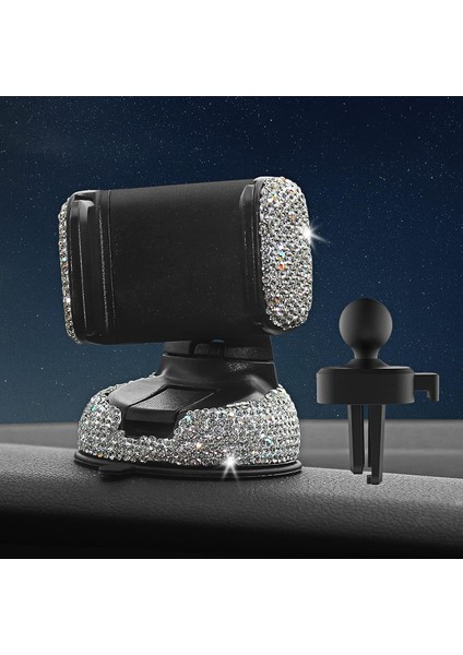 Araba Için Bling Telefon Tutucu, Girly Yapay Elmas Araba Kontrol Paneli Ön Cam Cep Telefonu Montajı, 360 Derece Ayarlanabilir Parıltılı Kadınlar Için Işıltılı El Işi Elmas Araba De (Yurt Dışından)