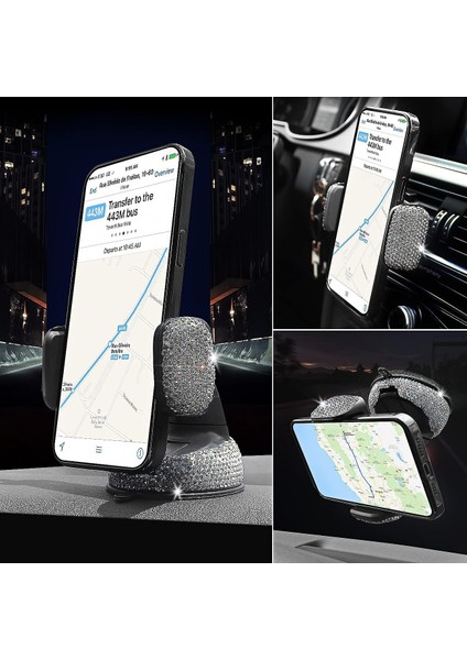Araba Için Bling Telefon Tutucu, Girly Yapay Elmas Araba Kontrol Paneli Ön Cam Cep Telefonu Montajı, 360 Derece Ayarlanabilir Parıltılı Kadınlar Için Işıltılı El Işi Elmas Araba De (Yurt Dışından) fırsatları