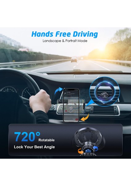 Magsafe Araç Montajı Için Uyumlu [8 Güçlü Mıknatıs] Araba Için Manyetik Telefon Tutucu Eller Serbest iPhone Araç Tutucu Montajı iPhone 14 13 12 Pro Plus Için Fit [yeni 2023 Model] (Yurt Dışından)