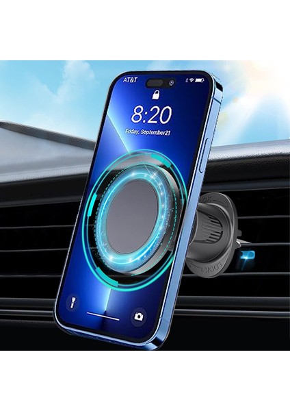 iPhone 14/13/12 Serisi Için Manyetik Araç Montaj Aparatı - Aşırı Bükülmüş Dönme Korumasına Sahip Yükseltilmiş Metal Kanca, Süper Güçlü 20X Mıknatıslar (Yurt Dışından)