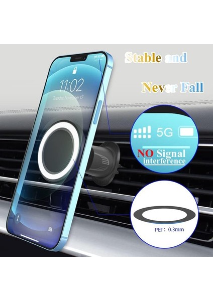 iPhone 14/13/12 Serisi Için Manyetik Araç Montaj Aparatı - Aşırı Bükülmüş Dönme Korumasına Sahip Yükseltilmiş Metal Kanca, Süper Güçlü 20X Mıknatıslar (Yurt Dışından) fiyatları