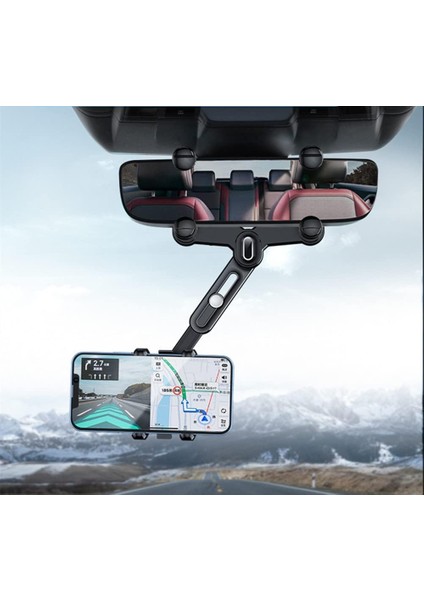 Araç Telefonu Tutucu, 360 Dönebilen Araç Dikiz Aynası Telefon Tutucu, Cep Telefonu Gps Desteği Standı Için Ayarlanabilir Telefon Montajı (Yurt Dışından) modelleri