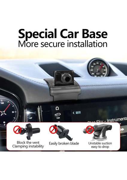 Araç Telefonu Tutucu Dağı 2015-2024 Porsche Macan ve 2019-2023 Porsche Cayenne Oto Aksesuarları Iç Dekorasyon Cep Cep Akıllı Telefon Braketi (Yurt Dışından) fırsatları