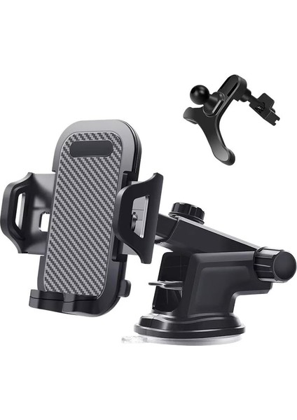 Evrensel Araç Telefonu Montaj Araç Telefonu Tutucu Araba Dashboard Cam Hava Firar Uzun Kol Güçlü Emiş Cep Telefonu Araç Montajı Uyumlu (Yurt Dışından)