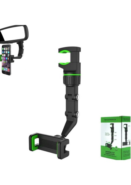 Rotato Grip Cep Telefonu Tutucu, Rotatogrip Telefon Tutucu, Çok Fonksiyonlu Dikiz Aynası Telefon Tutucu, Dikiz Aynası Telefon Tutucu, Araba Için Dikiz Aynası Telefon Tutucu (Yeşil) (Yurt Dışından)