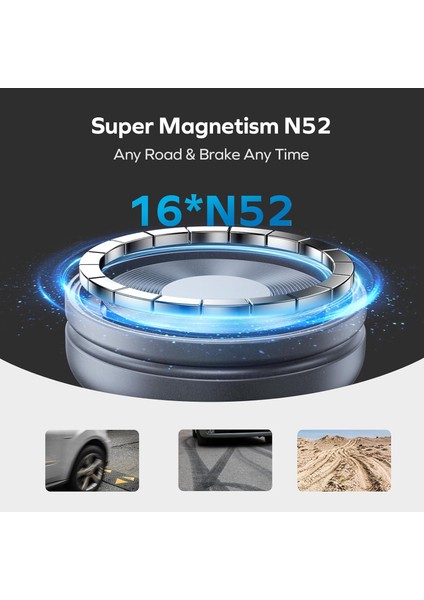 Magsafe Araç Montajı, N52 Manyetik Araç Telefonu Montajı, Kontrol Paneli Ön Camı Için 905° Dönebilen Cep Telefonu Montajı, iPhone 15 14 13 12 Pro Max Plus Mini Için Telefon Tutucu (Yurt Dışından)
