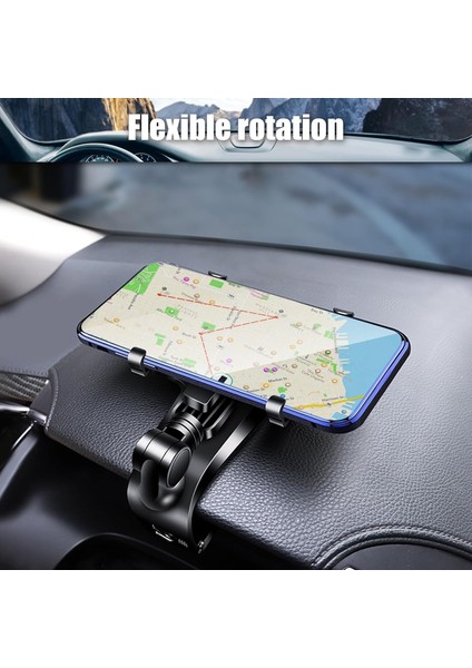 Çok Fonksiyonlu Araç Kontrol Paneli Cep Telefonu Tutucu, Atsizral Araç Telefonu Tutucu, Reconarcil Telefon Tutucu, 360 Dönebilen Geri Çekilebilir Araç Telefonu Tutucu Dikiz Aynası (Yurt Dışından)