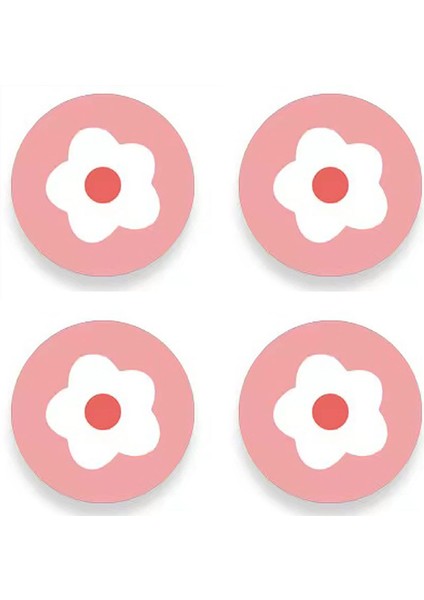 Pembe Çiçek Baskılı Yedek Metal Plaka Seti. Manyetik Araç Telefonu Tutucular, Duvar ve Havalandırma Montaj Parçaları, Kılıflar, Mıknatıslar Için Deliksiz 4 Yuvarlak Demir Diskten O (Yurt Dışından)