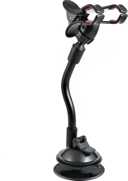 Ekstra 3m Yapışkan Montaj Diskli 8" Esnek Deve Boynu Vantuzlu Cep Telefonu Tutucu, Telefonlar, Gps, Anten, Araç Kamerası ile Çok Amaçlı Kullanım Için Çift Klipsli Montaj (Yurt Dışından)